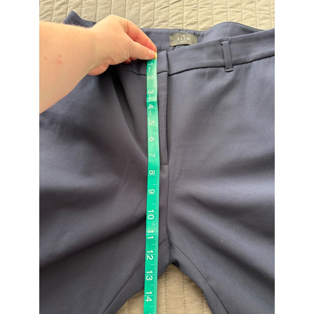 White House Black Market The Slim Ankle Pants Navy Blue‎ 10L Office Trousers - Picture 9 of 10